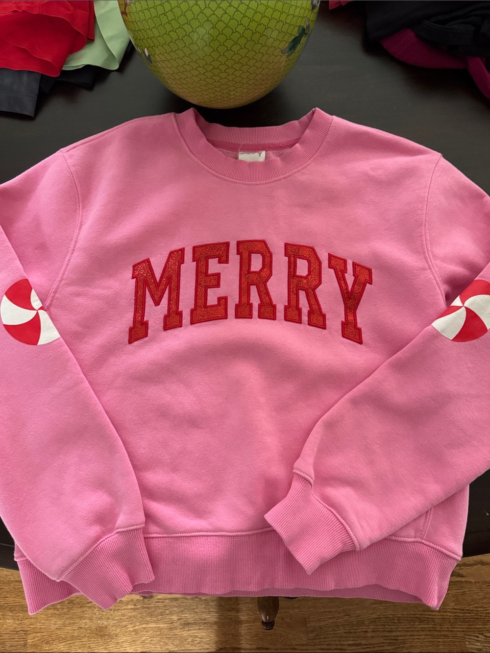 ISCREAM Pink Red Merry Sweatshirt L